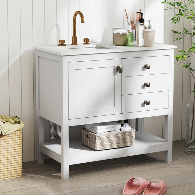 Dreamade Bathroom Vanity with Ceramic Sink