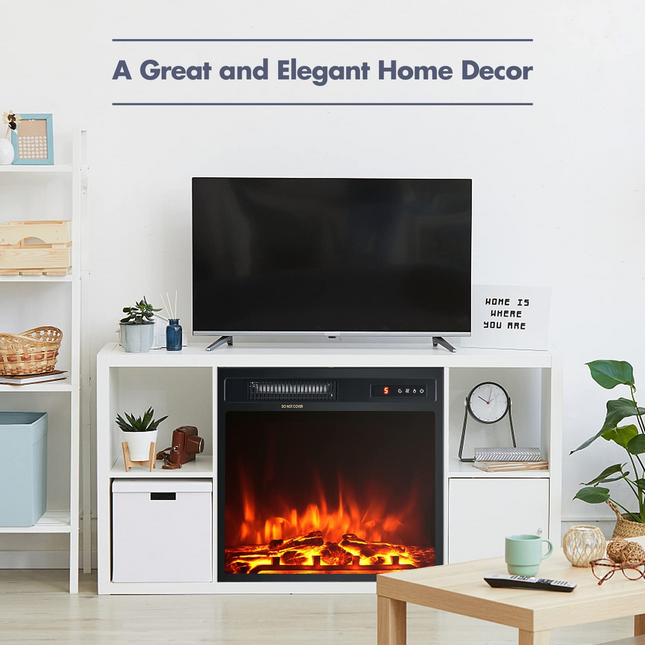 Dreamade 18'' Electric Fireplace, Fireplace Inserts Electric Heater