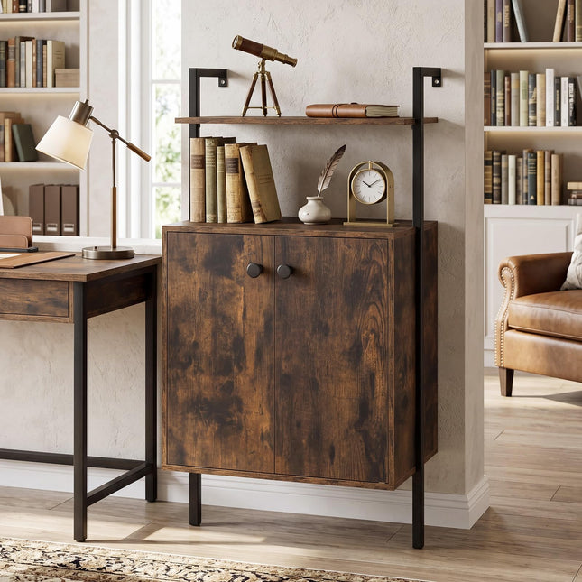 Dreamade 38" Tall Bookshelf with Storage Cabinet (1/2)