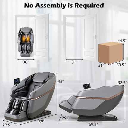 Full Body Zero Gravity Massage Chair, SL Track Massage Recliner w/Airbags