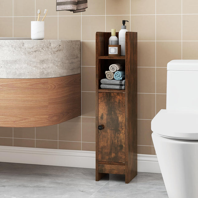 Dreamade Slim Bathroom Cabinet with 3 Level Adjustable Shelf & Anti toppling Design