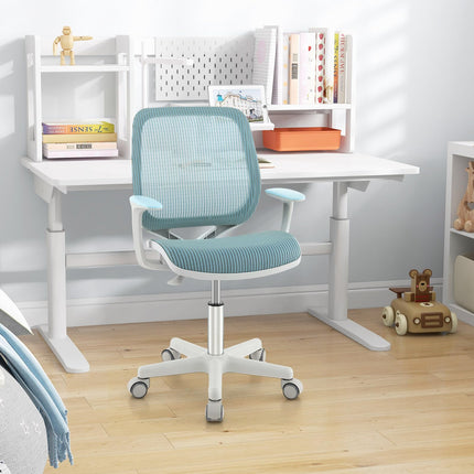 Dreamade Kids Desk Chair, Children Armrest Computer Chair with Sit-Lock Wheels