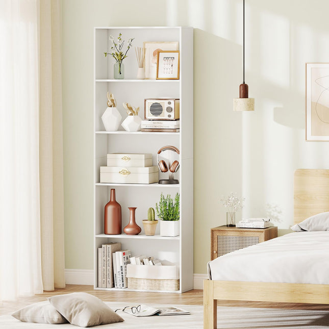 Dreamade 5-Tier Bookshelf Freestanding Bookcase with 5 Open Shelf