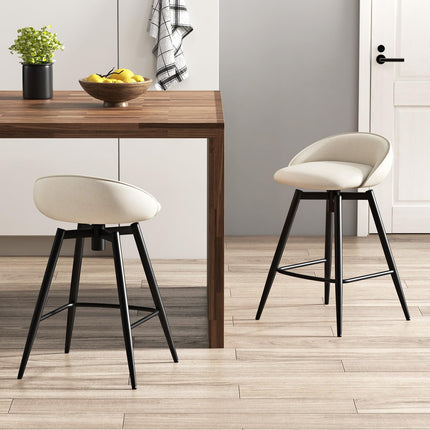 Dreamade Swivel Bar Stools Set of 2/4 25" Counter Height Bar Chairs
