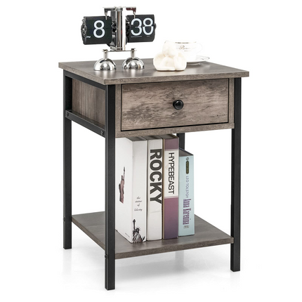 Dreamade Easy Assembly Sofa Side Table