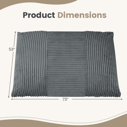 Dreamade 3-in-1 Bean Bag Chair with Soft Crushed Sponge & Comfy Corduroy Fabric