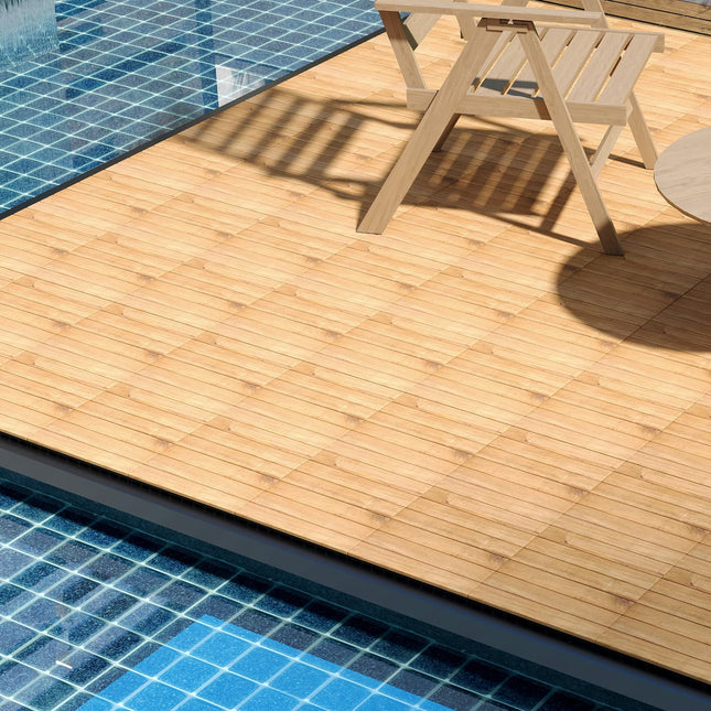 Dreamade 30 PCS Acacia Wood Interlocking Patio Deck Tiles