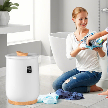 Dreamade Towel Warmer Bucket, 20L Large Hot Towel Heater with Wood Handle