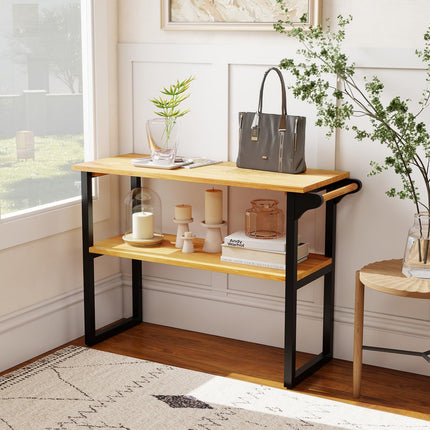 Dreamade 2 Tier Bathroom Storage Shelf with Towel Rack