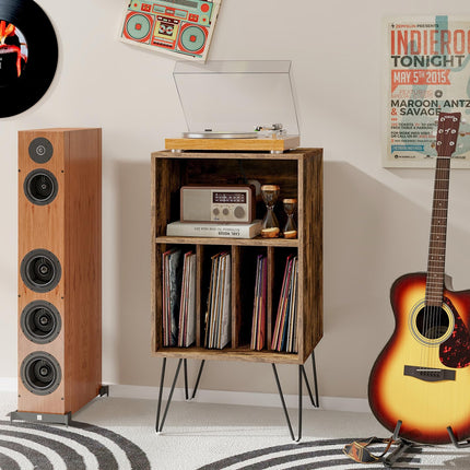 Dreamade Record Player Stand with Charging Station