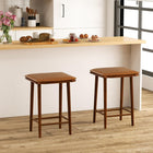 Dreamade Bar Stools Set of 4, Wooden Backless Barstools for Kitchen Island