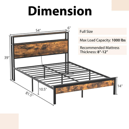 Dreamade Full Size Bed Frame
