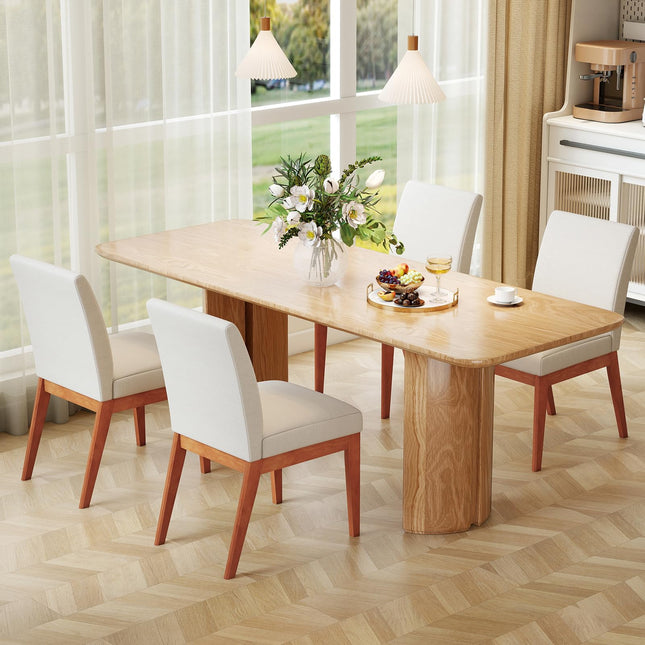 Dreamade Upholstered Dining Chairs Set of 2 or 4 Kitchen Armless Side Chair w/Rubber Wood Legs