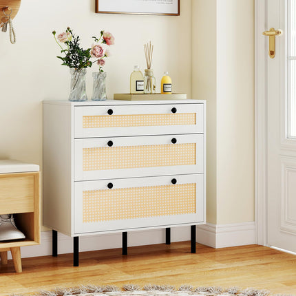 Dreamade 3 Drawer Dresser for Bedroom - Closet Chest Organizer with Anti-toppling Device