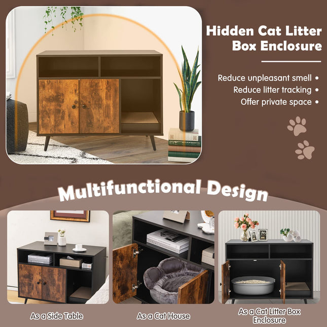 Dreamade Cat Litter Box Enclosure