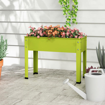 Dreamade Raised Garden Bed, Metal Planter Box with Legs, Drain Hole, Outdoor Indoor Elevated Garden Box