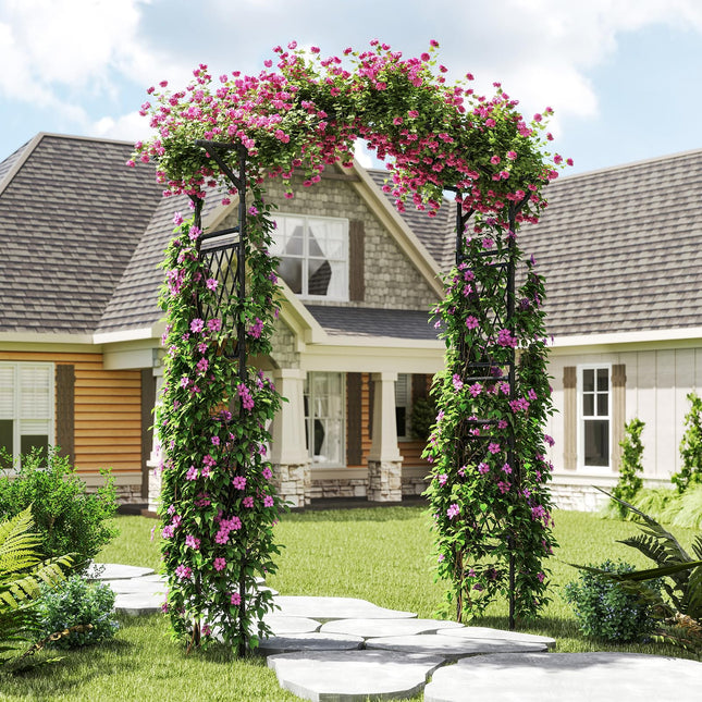 Dreamade Garden Arch Trellis 67''W x 83''H Metal Arbor