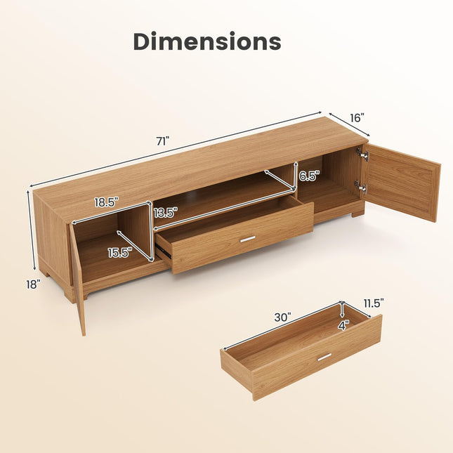 Dreamade Farmhouse Rustic TV Stand for TVs up to 80"