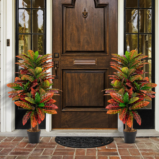 Dreamade Artificial Croton Palm Tree