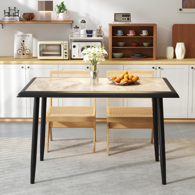 Dreamade 44" Dining Table with Food Grade Sintered Stone Tabletop
