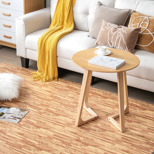Dreamade 25 Pcs 24"x24" Faux Wood Grain EVA Foam Tiles with 50 Borders