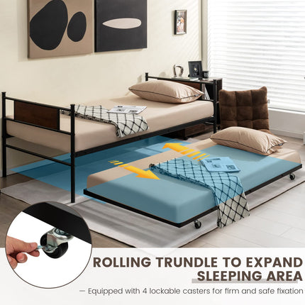 Dreamade Twin Daybed with Pullout Trundle