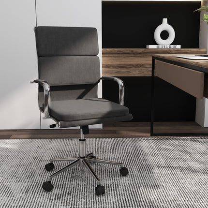 Dreamade Ergonomic Office Chair Mid Back Fabric Desk Chair with Armrest