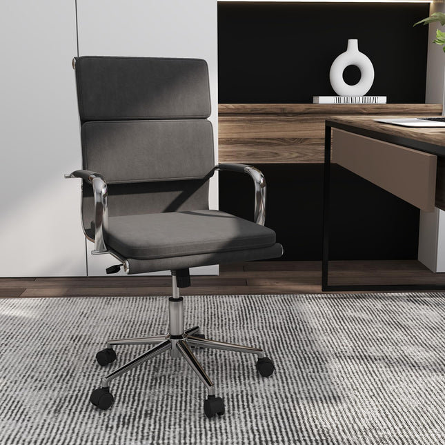 Dreamade Ergonomic Office Chair Mid Back Fabric Desk Chair with Armrest