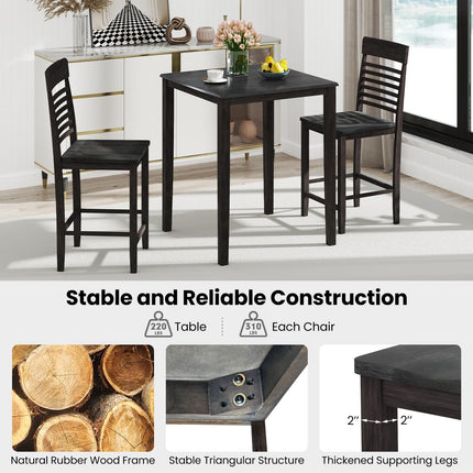 Dreamade 3-Piece Dining Table Set for 2 for Small Place
