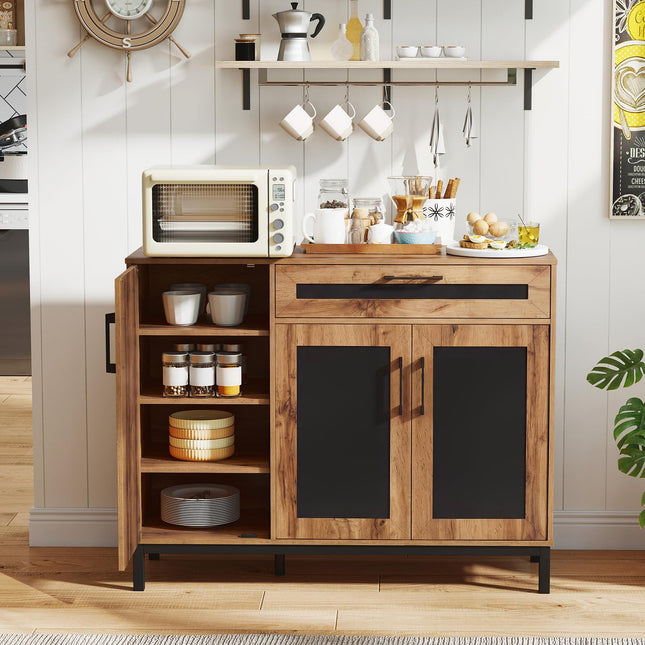Dreamade 48" Buffet Cabinet with Storage 3-Door Large Farmhouse Sideboard