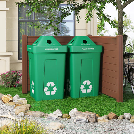 Dreamade Air Conditioner Fence 2/4 Panels - 48''W x 36''H Outdoor Privacy Screen Trash Can Enclosure with 3 Stakes
