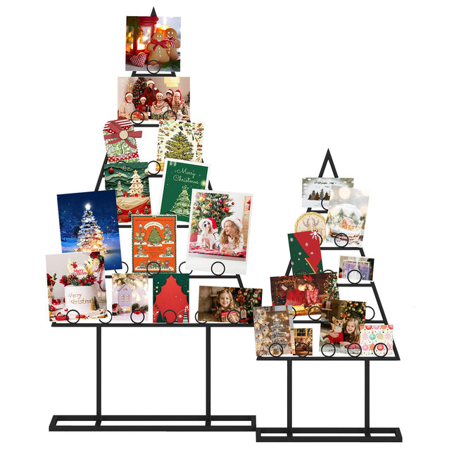 Dreamade 2 Pack Christmas Tree Photo Holder with 36 Round Clips