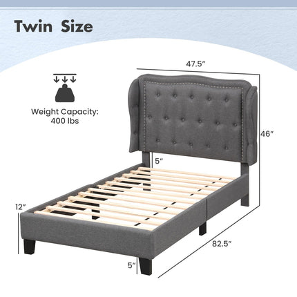Dreamade Twin Bed Frames with Headboard