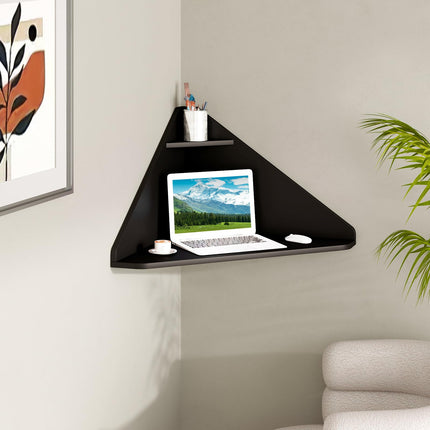 Dreamade Wall Mounted Computer Desk with Storage Shelf
