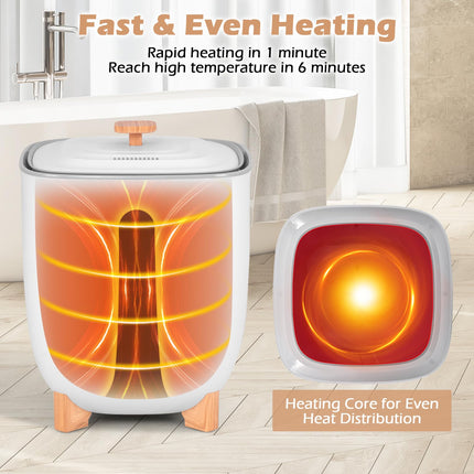 Dreamade 25L Towel Warmer Bucket - Electric Towel Heater for Bathroom, 2 Temperature Settings, 20-60 Timer