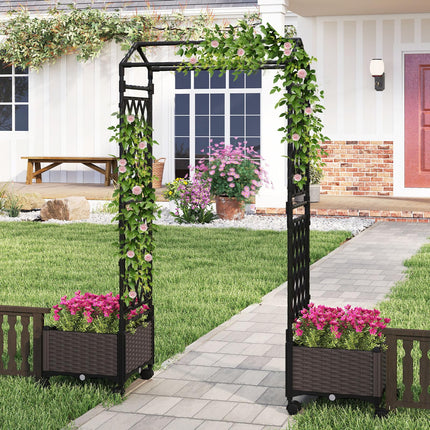 Dreamade 5FT Self-Watering Tall Raised Garden Bed w/Wheels