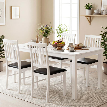 Dreamade Modern Mid Century Dining Room Chairs with Hollowed Backrest