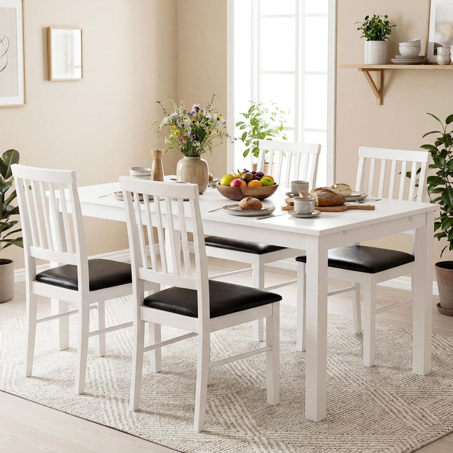 Dreamade Modern Mid Century Dining Room Chairs with Hollowed Backrest