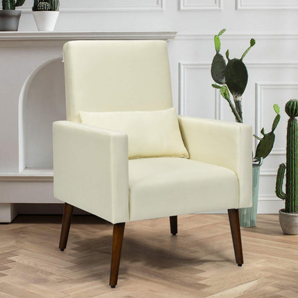 Dreamade Upholstered Rocking Chair, Modern High Back Armchair