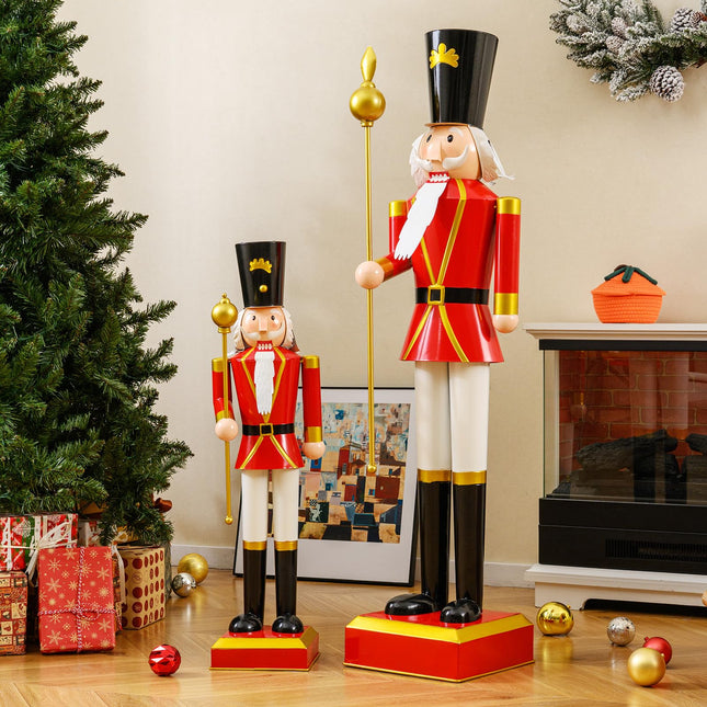 Dreamade 32.5 Inch Christmas Nutcracker with High Hat and Beautiful Scepter