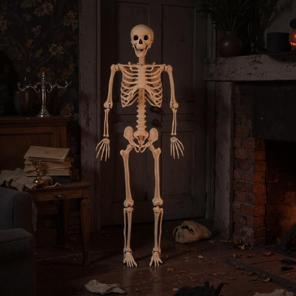 DREAMADE 5.4 FT Life-Size Halloween Skeleton | 7 Movable Joints for Custom Poses