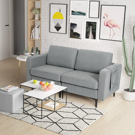 Dreamade 2-Seat Sofa Couch, 66" L Modern Loveseat