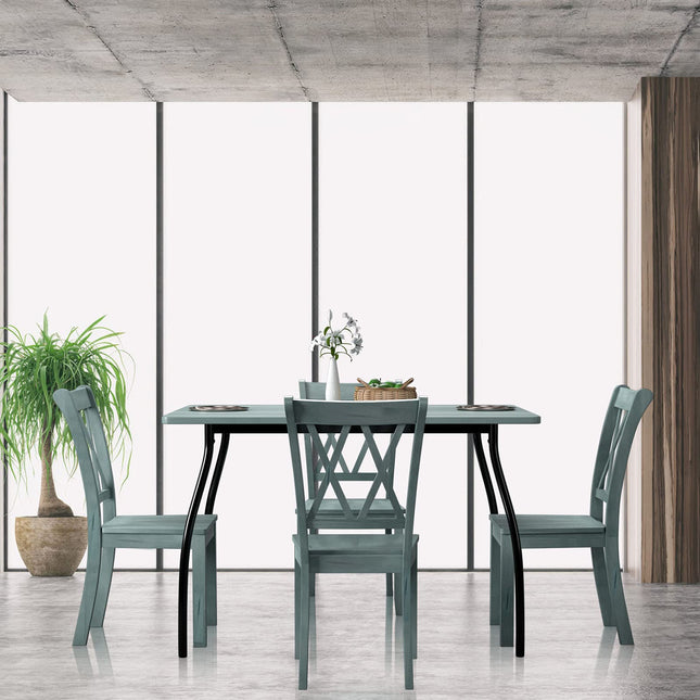 Dreamade Rubber Wood Dining Room Side Chair