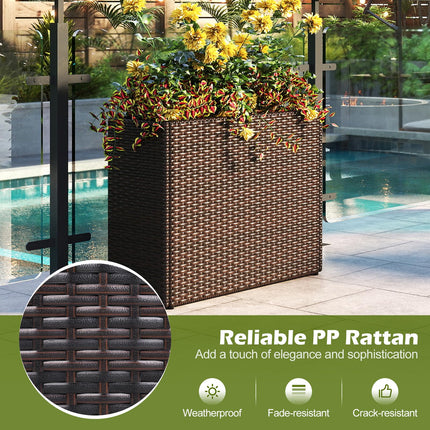 Dreamade 32”x11”x24" Wicker Raised Garden Bed