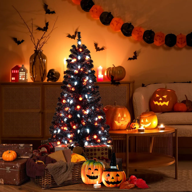 Dreamade 4.5 FT Pre-Lit Halloween Tree with 6 Lighting Modes with Spooky Music Sync