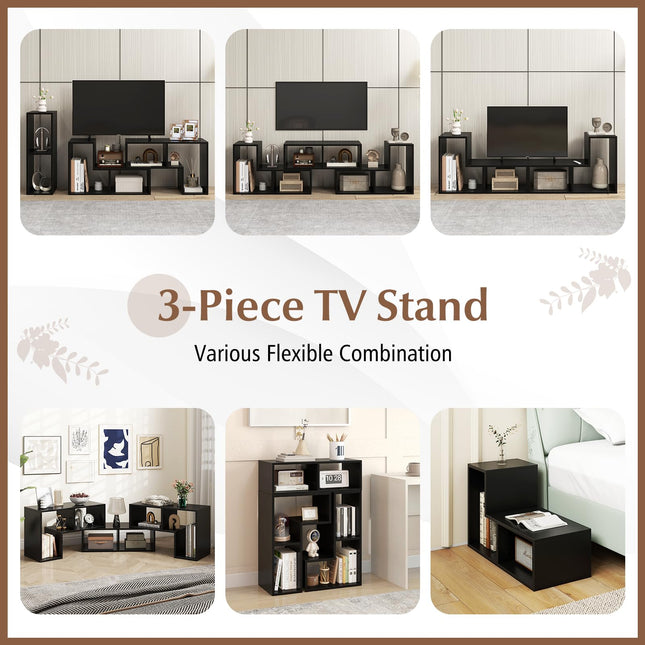 Dreamade Free-Combination TV Stand for Bedroom - Entertainment Center for 50 55 60 65 Inch TV