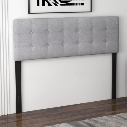 Dreamade Linen Upholstered Headboard, Adjustable Width Button Tufted Headboard