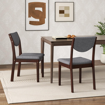 Dreamade Wood Dining Chair, Wooden Kitchen Chairs with Rubber Wood Frame