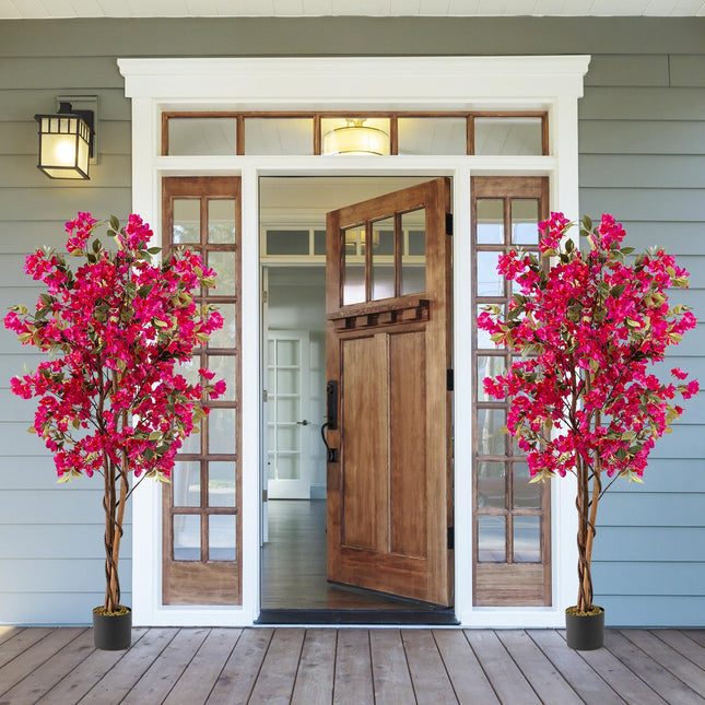 Dreamade 6 FT Bougainvillea Artificial Tree Artificial Plants for Indoor Decor