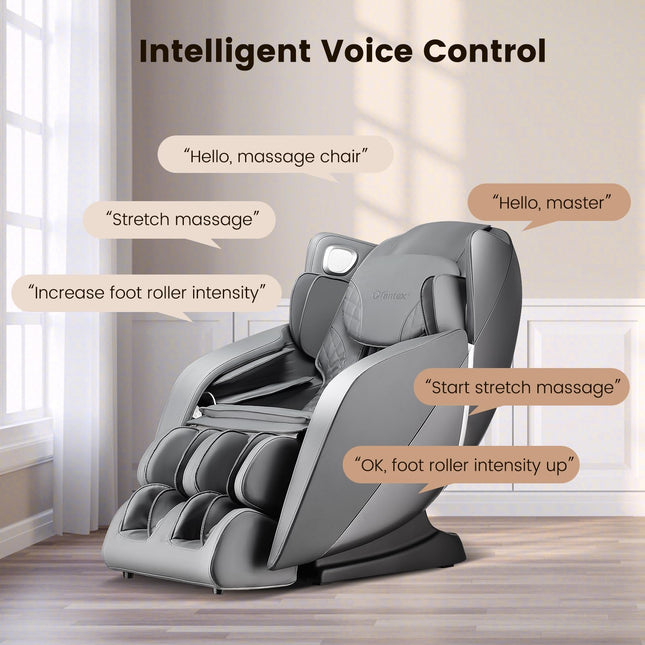 Dreamade Comfort Full Body Massage Chair with SL Track Airbags Heating-Gray